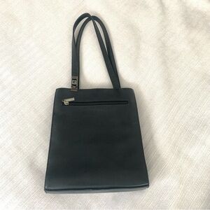 Guess Black Structured Leather Shoulder Tote